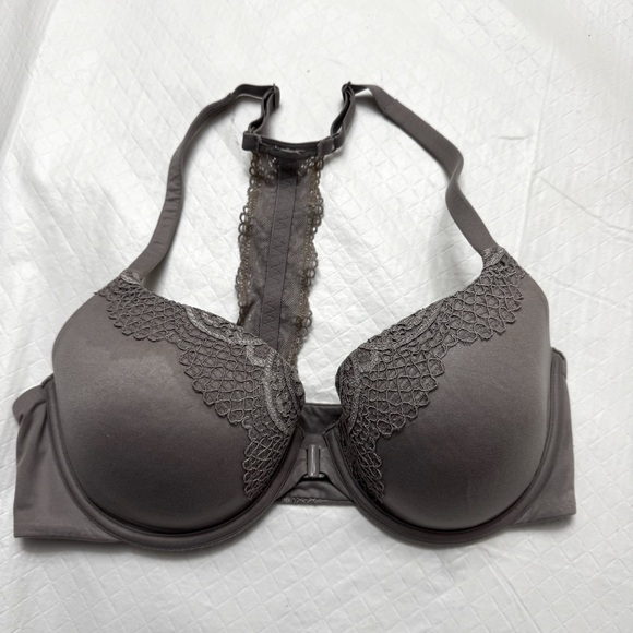 Victoria’s Secret brown lace, front clasp bra size 34D - Picture 1 of 3